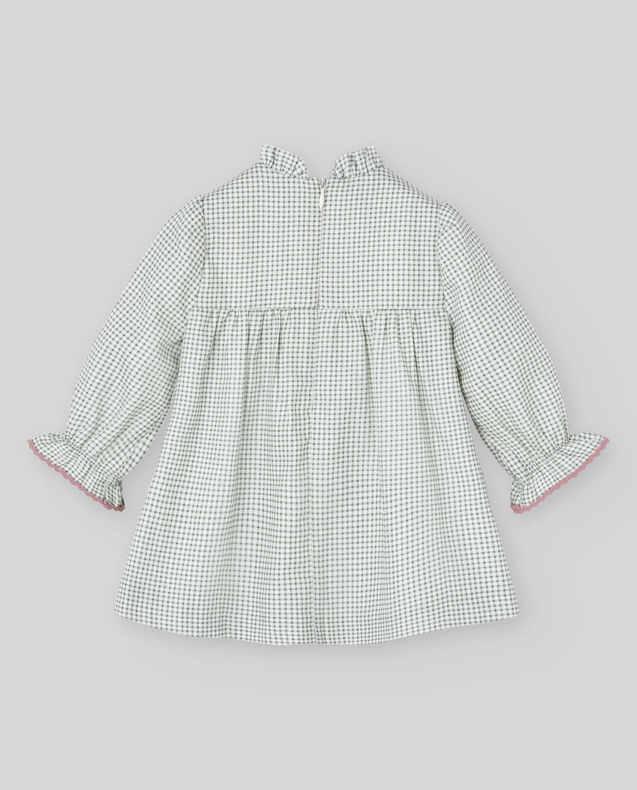 Woven Newborn Dress LEDICIA - Green Field