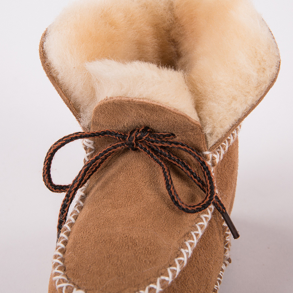 Annie & Charles® Lambskin Baby Shoes: Beige / Small