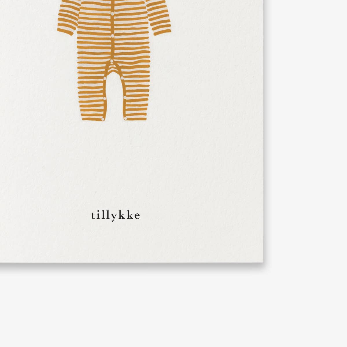Small Greeting Card // Sparkedragt Okker (tillykke) (Danish)