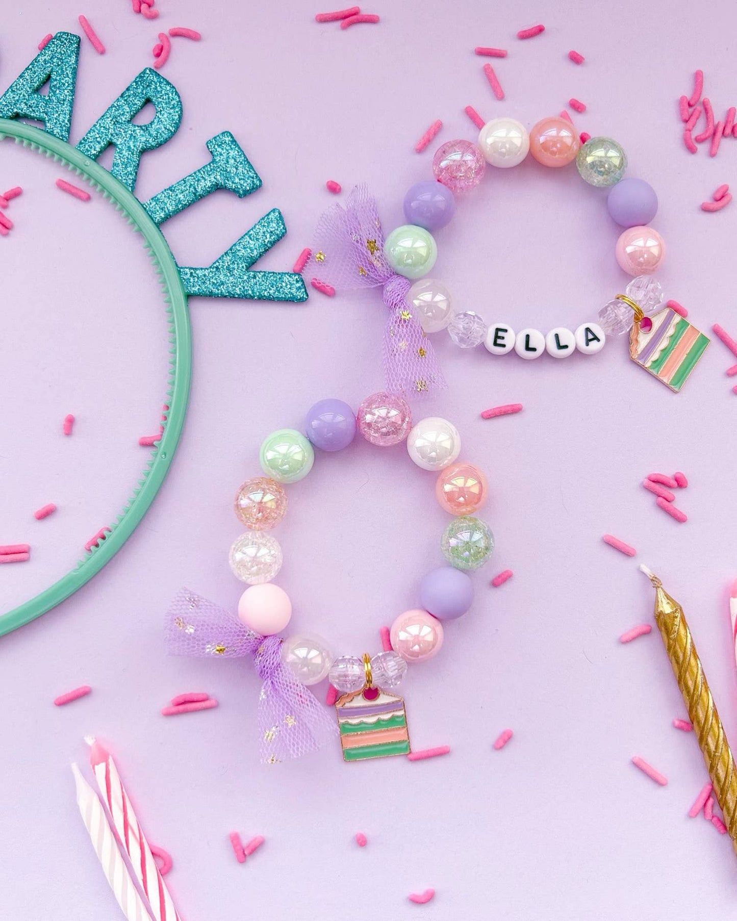 Birthday Girl Cake Kids Charm Bracelet
