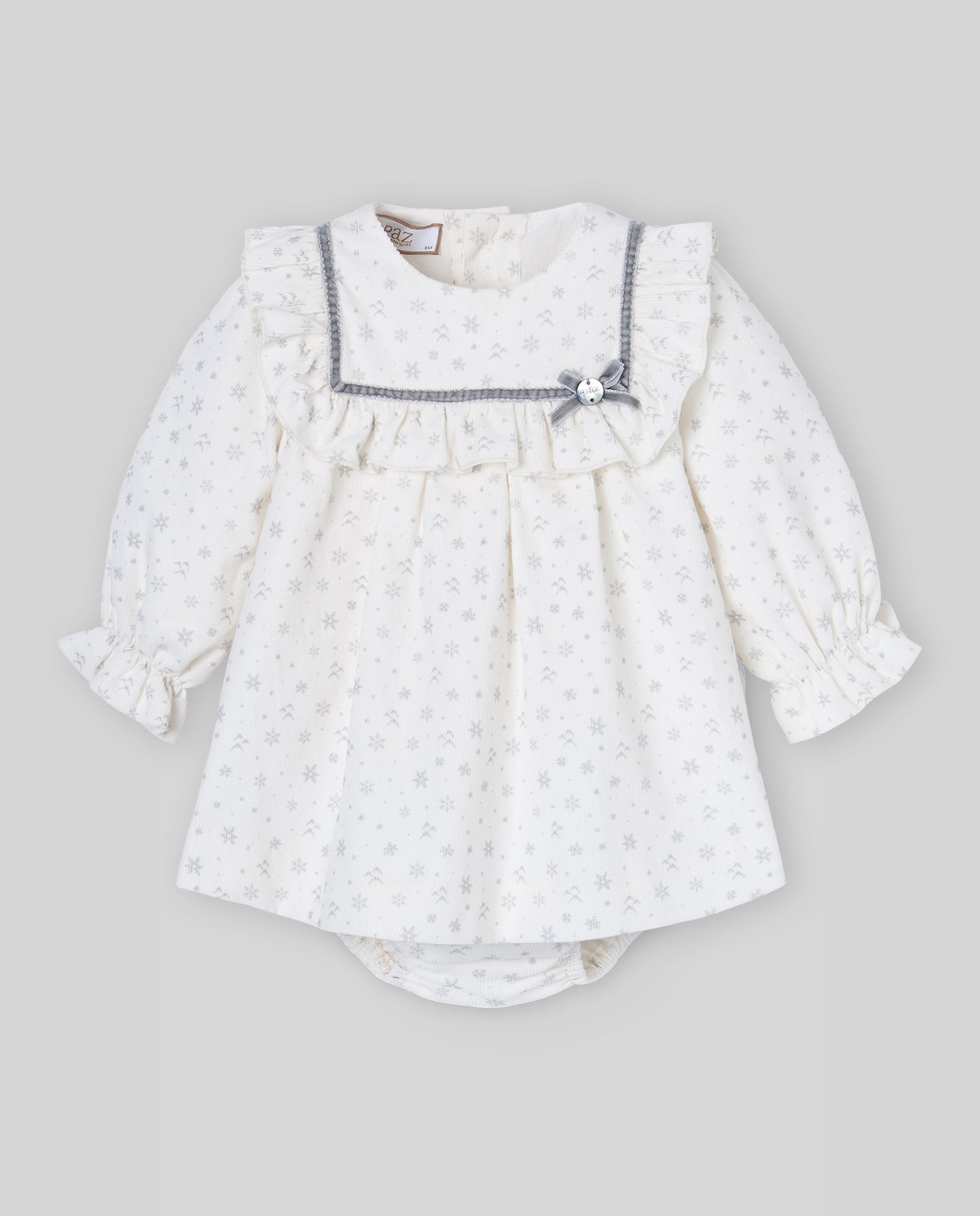 Set Woven Newborn Dress + Bloomers