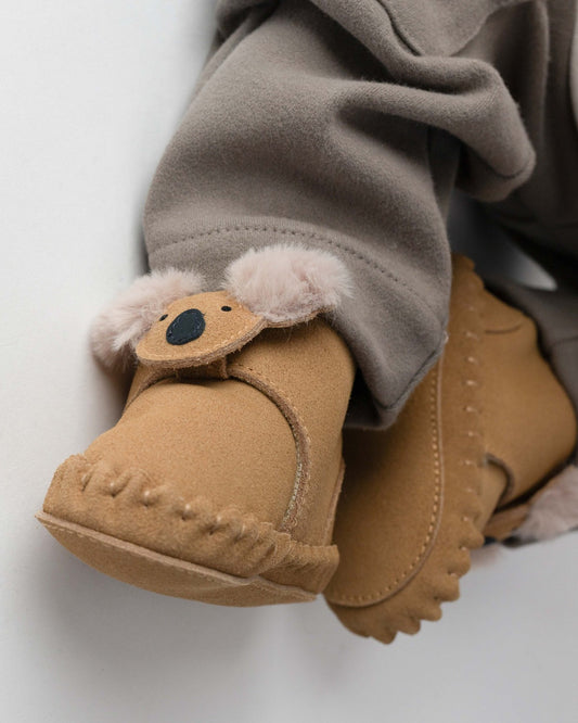 Pouty Booties | Fluffy Koala | Sand Suede - Sand Suede