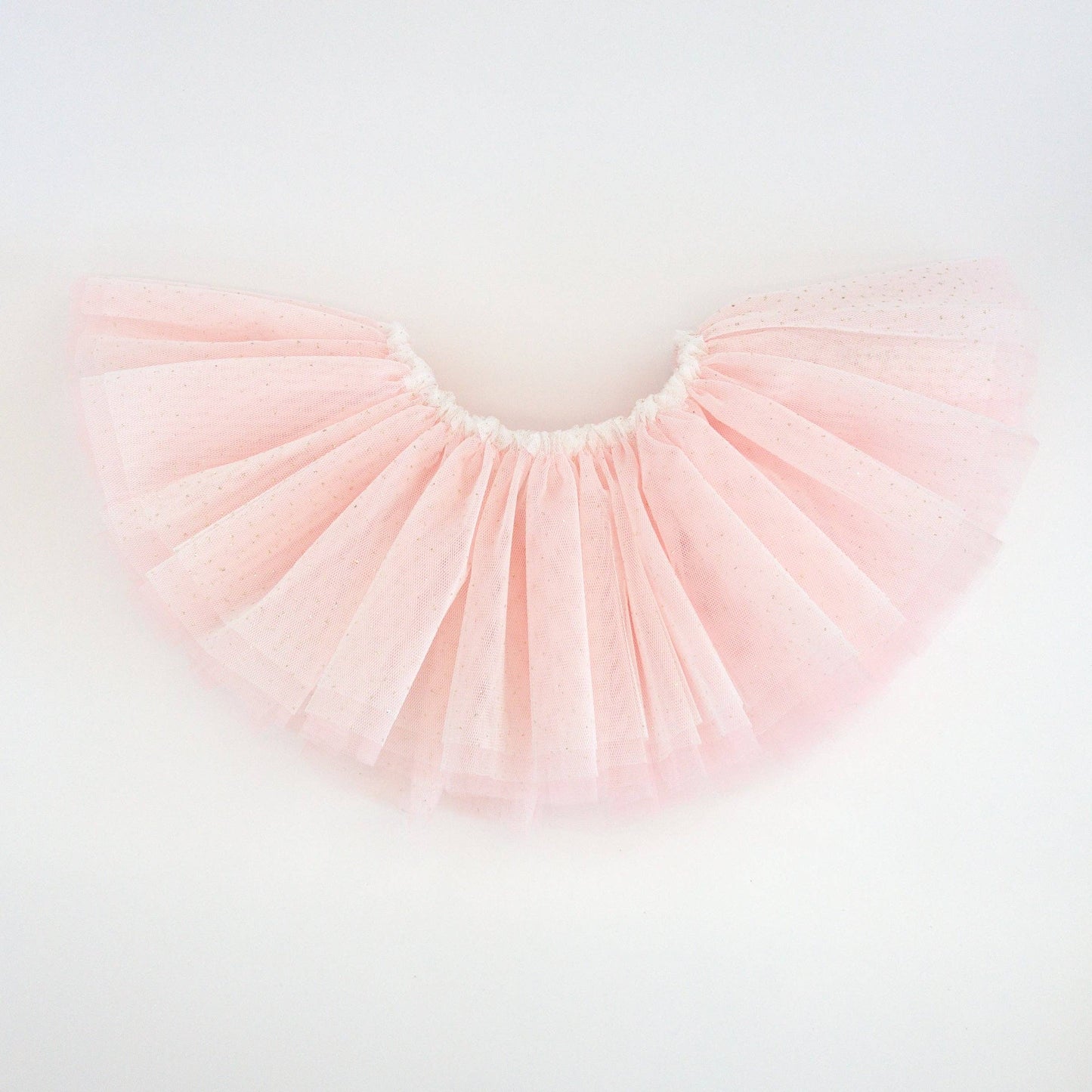 Frill Tutu Ivory/Gold Over Light Blush Tulle: Light Blush / Infant
