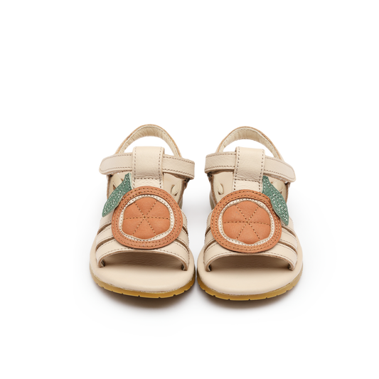 Lodie Sandals | Arancia | Cream Leather