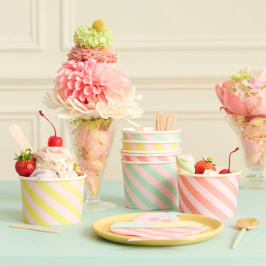 Ice Cream Cups & Spoons