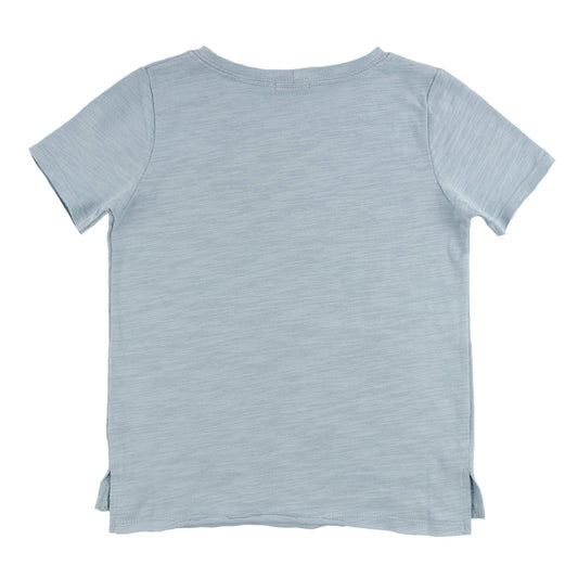 "big bro." Cotton Slub Raw Edge Tee white ink