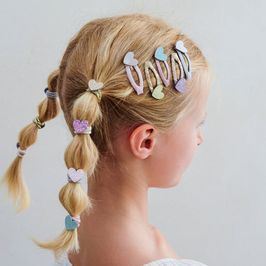 Teeny Heart Mini Hair Clips