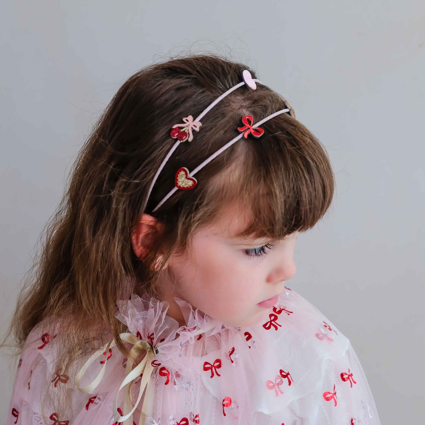 Fancy Cherries Double Headband
