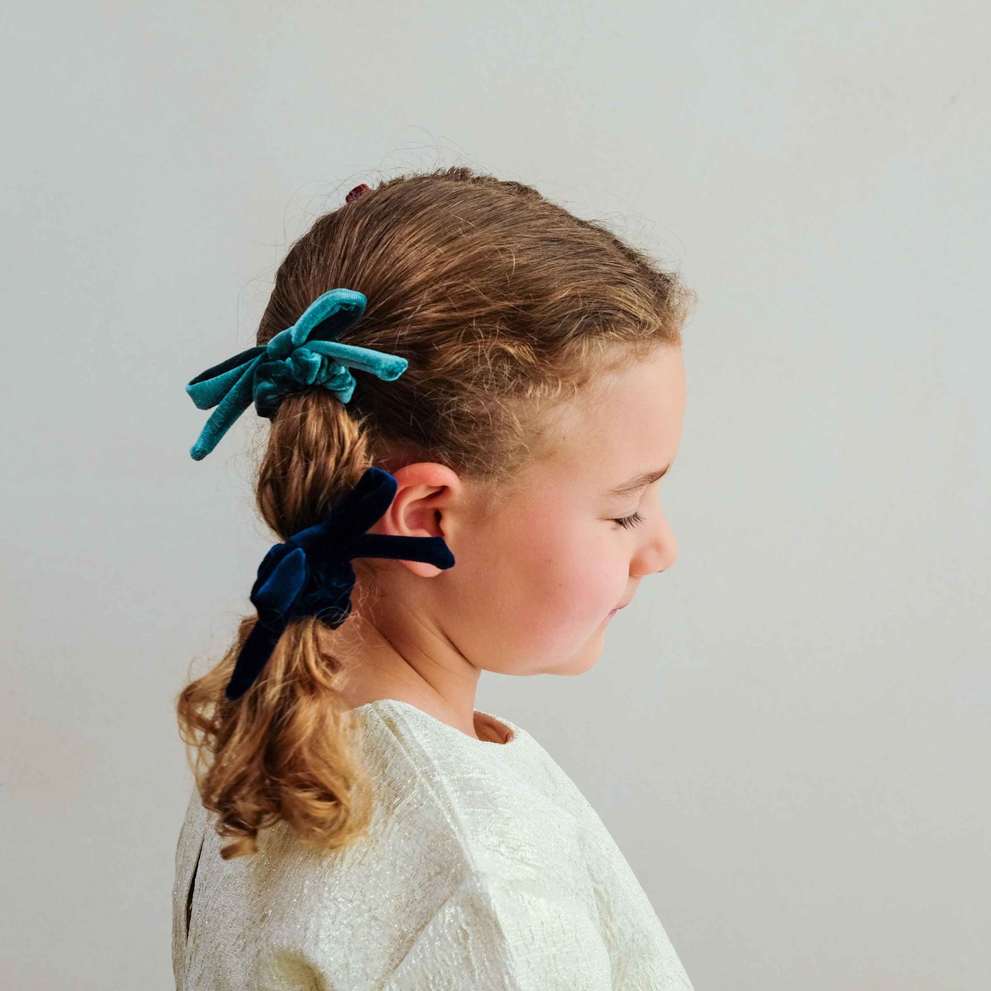 Blackberry Velvet Bow Scrunchies