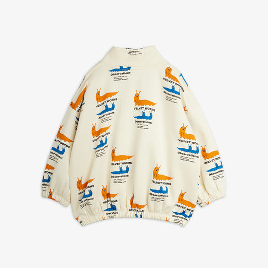 Mini Rodini Velvet Worms Half-Zip Sweatshirt Multi