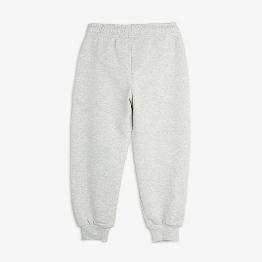 Mini Rodini Elephant Shrew Embroidered Sweatpants Grey Melange