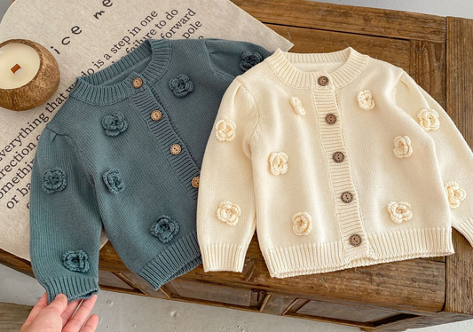 Annie & Charles® knitted jacket FLOWERS