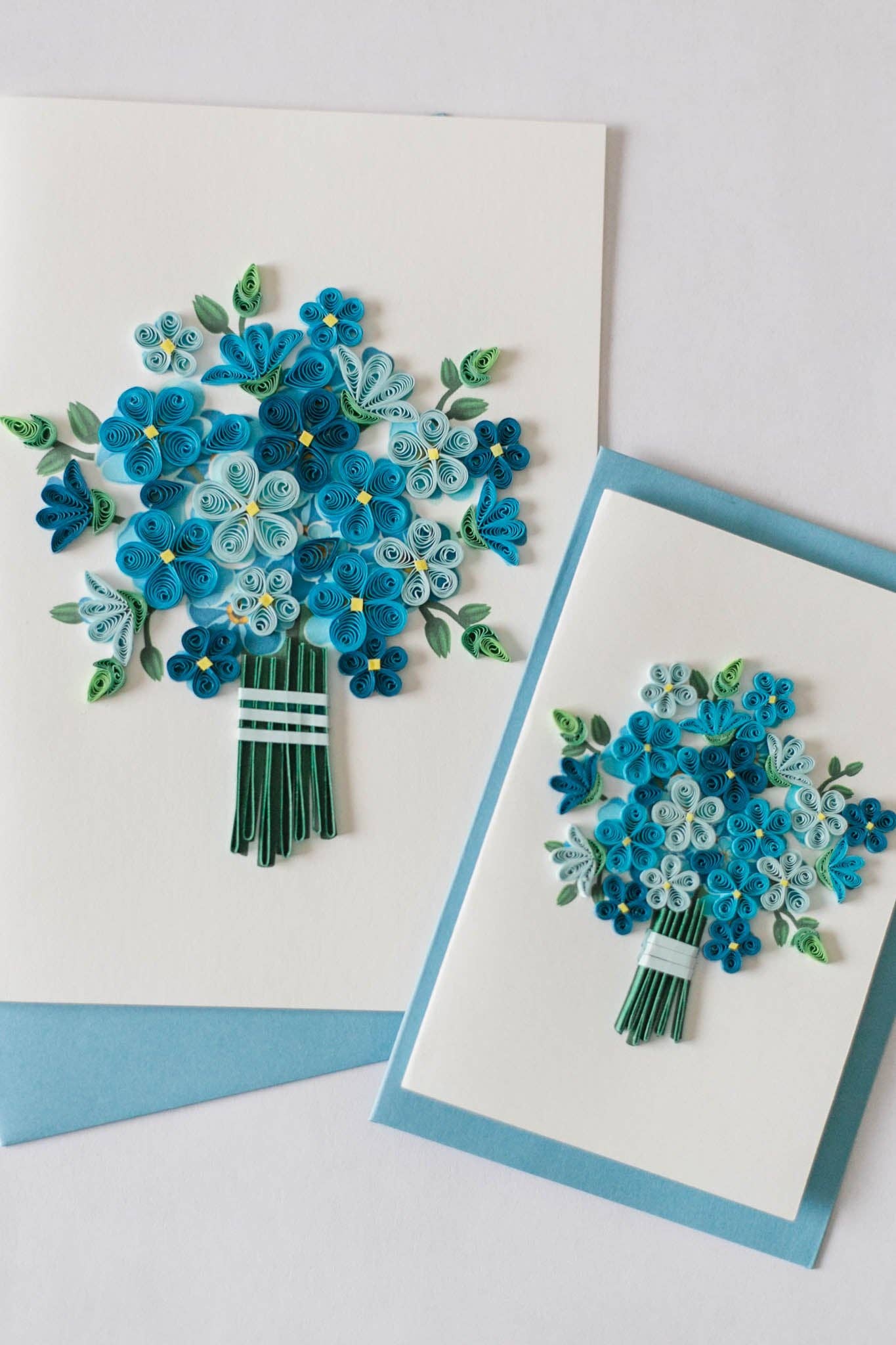 Blue Bouquet (Mini Quilled Card)