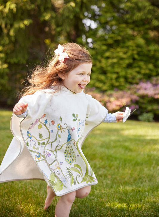 Children's Organic Swim Poncho - Tropical Chinoiserie