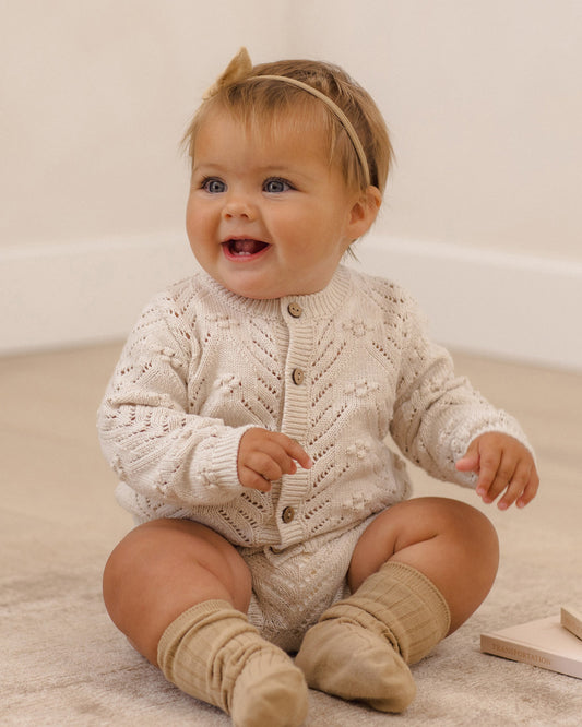 Knit Cardigan Heathered Oatmeal