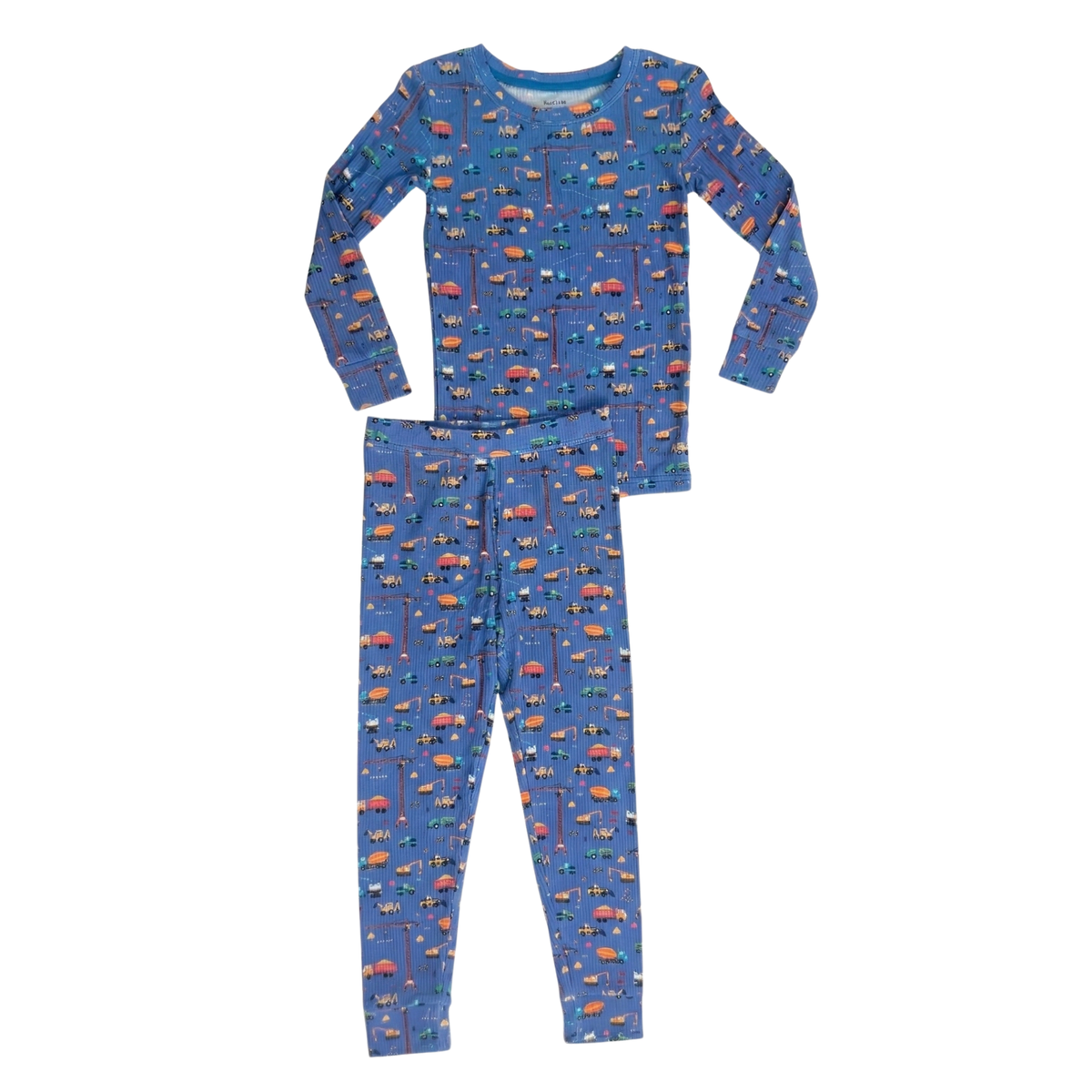 Ribbed Bamboo Two-Piece Set ā Blue Construction