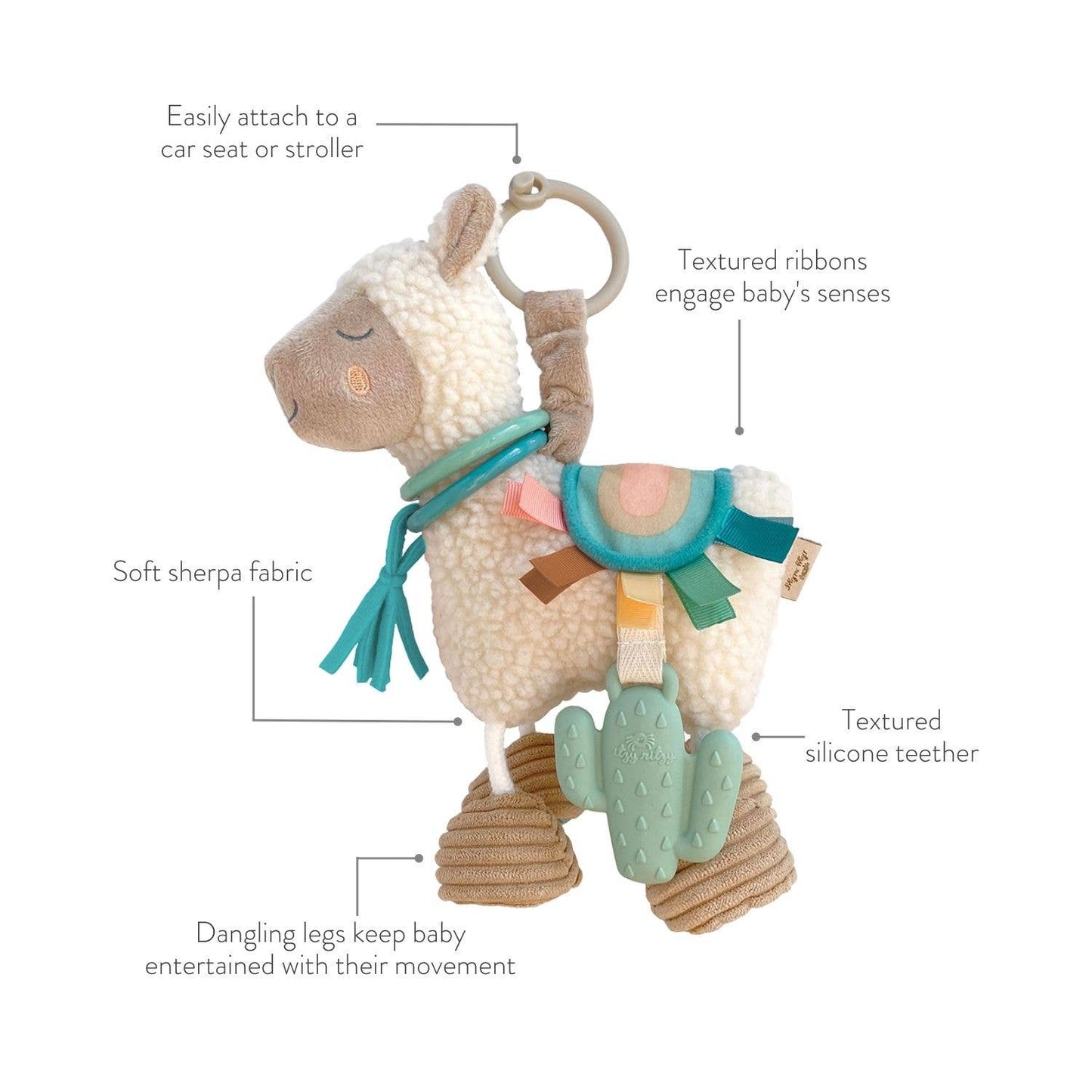 Itzy Friends Link & Love™ Activity Plush with Teether Toy: Unicorn