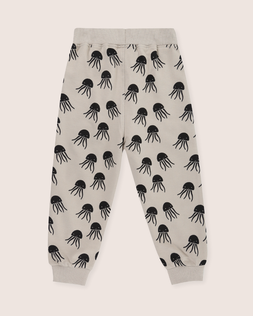 Jellyfish Print Joggers: Sand / 2-3 Years