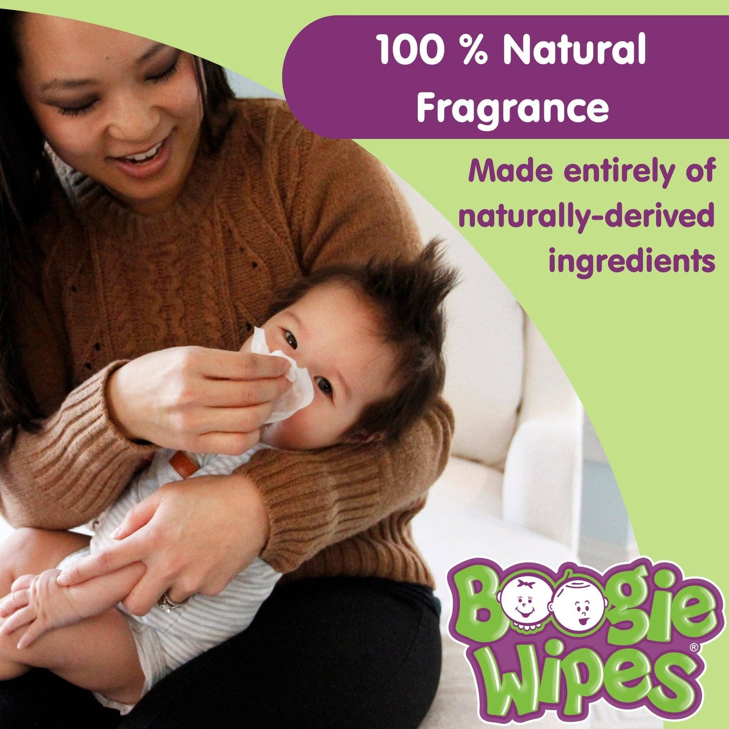 Boogie Saline Nose Wipes, Unscented, 30ct (Case of 12)