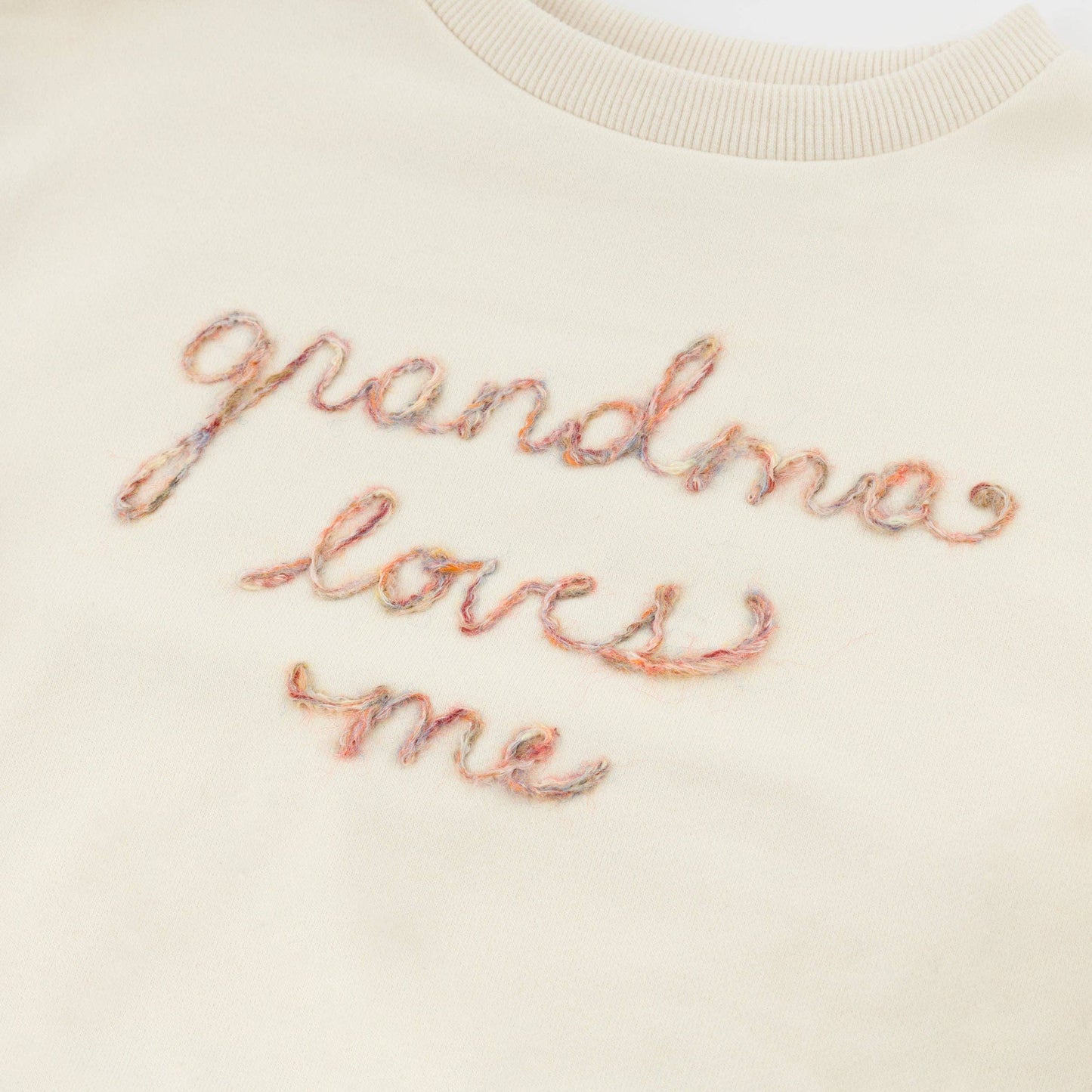 Oh baby! Ruffle Slouch Sweatshirt - Grandma Loves Me - Natural