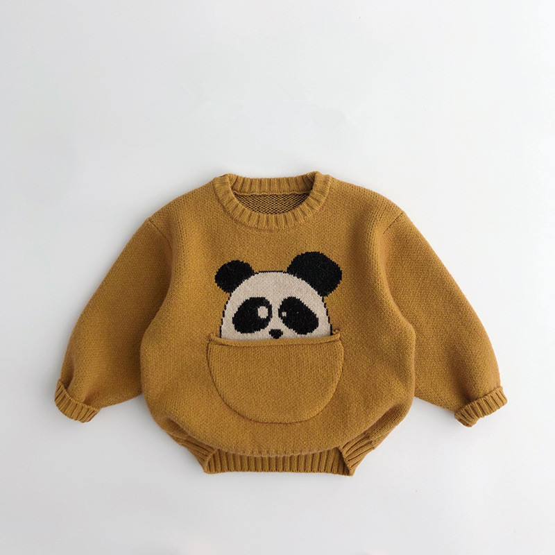 Annie & Charles® animal knitted sweater: Beige bear