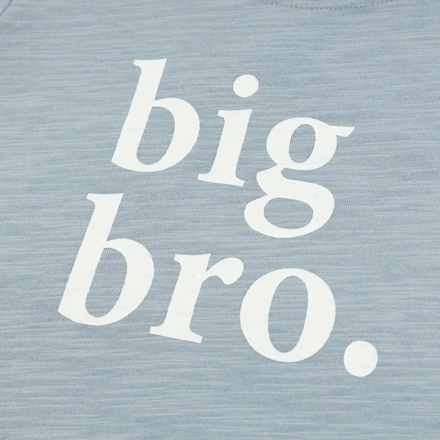 "big bro." Cotton Slub Raw Edge Tee white ink