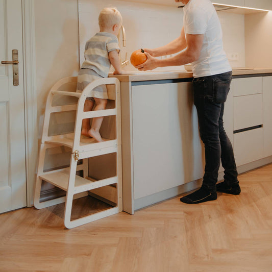 Transformable Kitchen Tower For Toddlers, Convertible 2-in-1