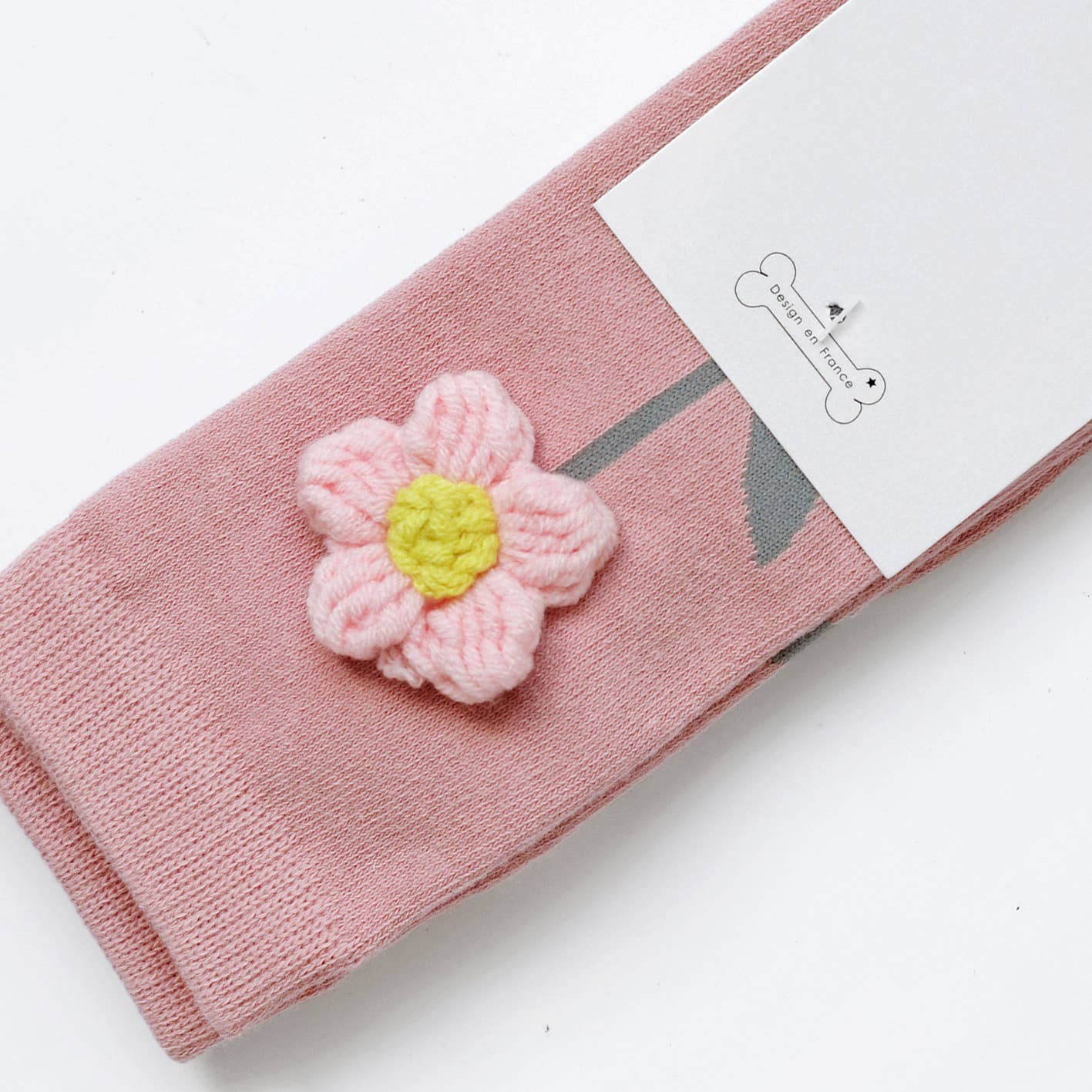 Chaussettes hautes Flower - Pink: 32/35 (8-9 ANS)