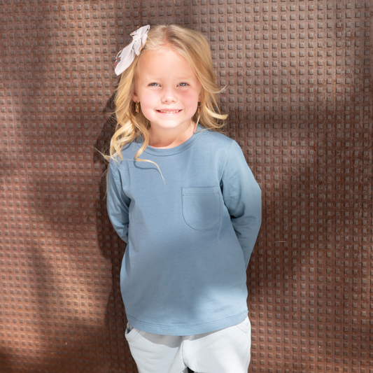Charlie Long Sleeve Jersey Tee | Dark Cobalt