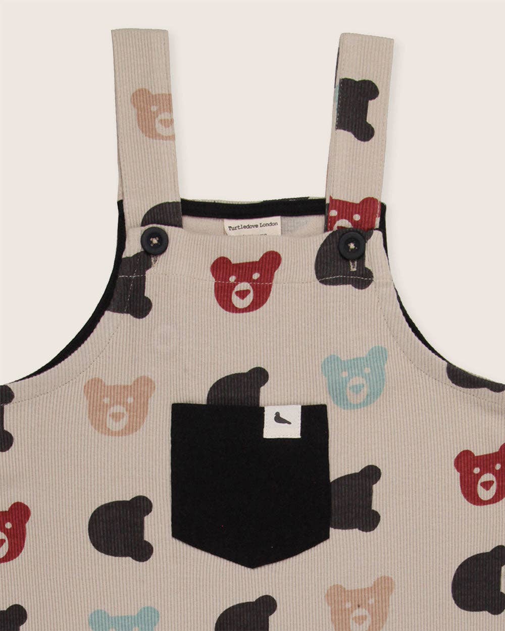 Rib Bear Dungarees: MULTI / 3-4 Years