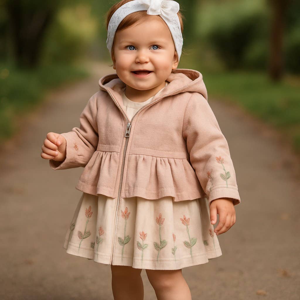 Little Girl Dress - 2 Piece Set Outfit for Toddler Girls: 12 Months