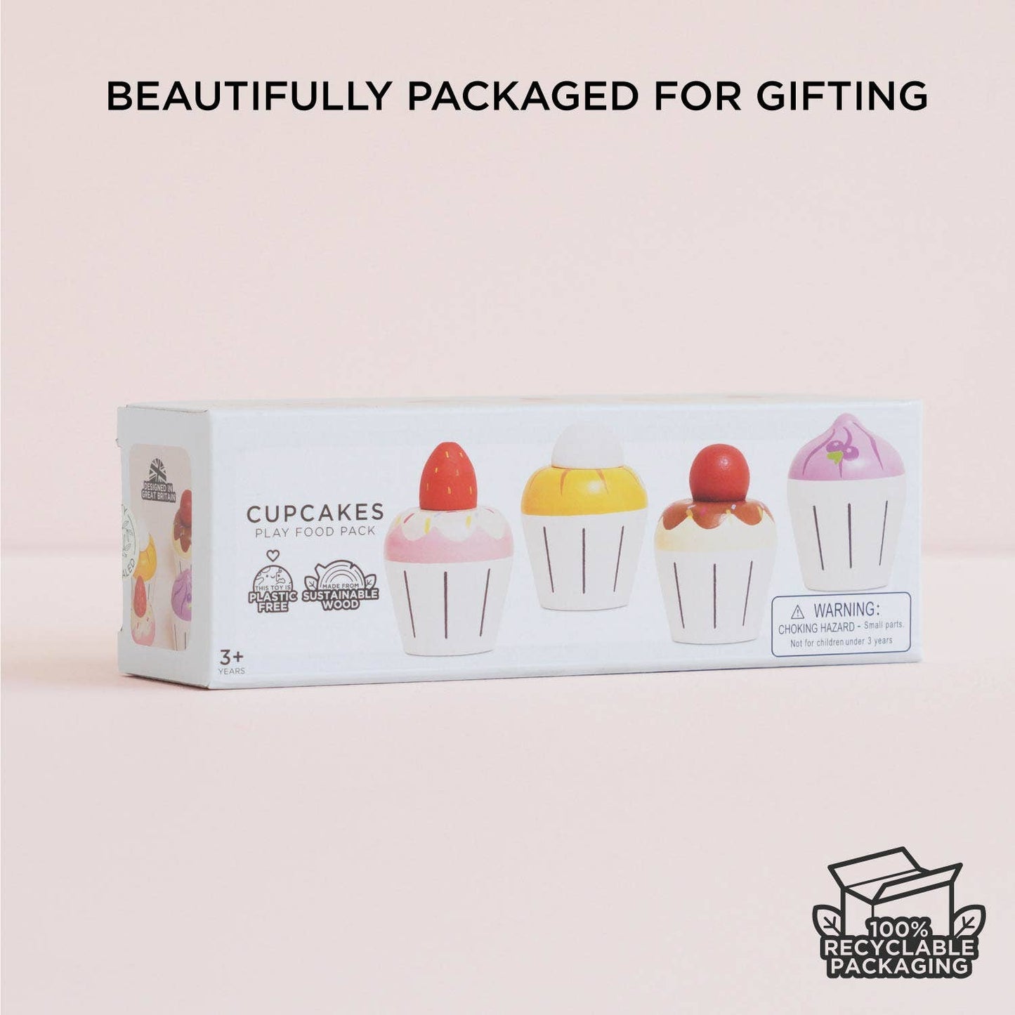 Wooden Cupcake Play Food Set