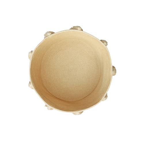 Basket New Tassels Honey: 1'4" x 10"