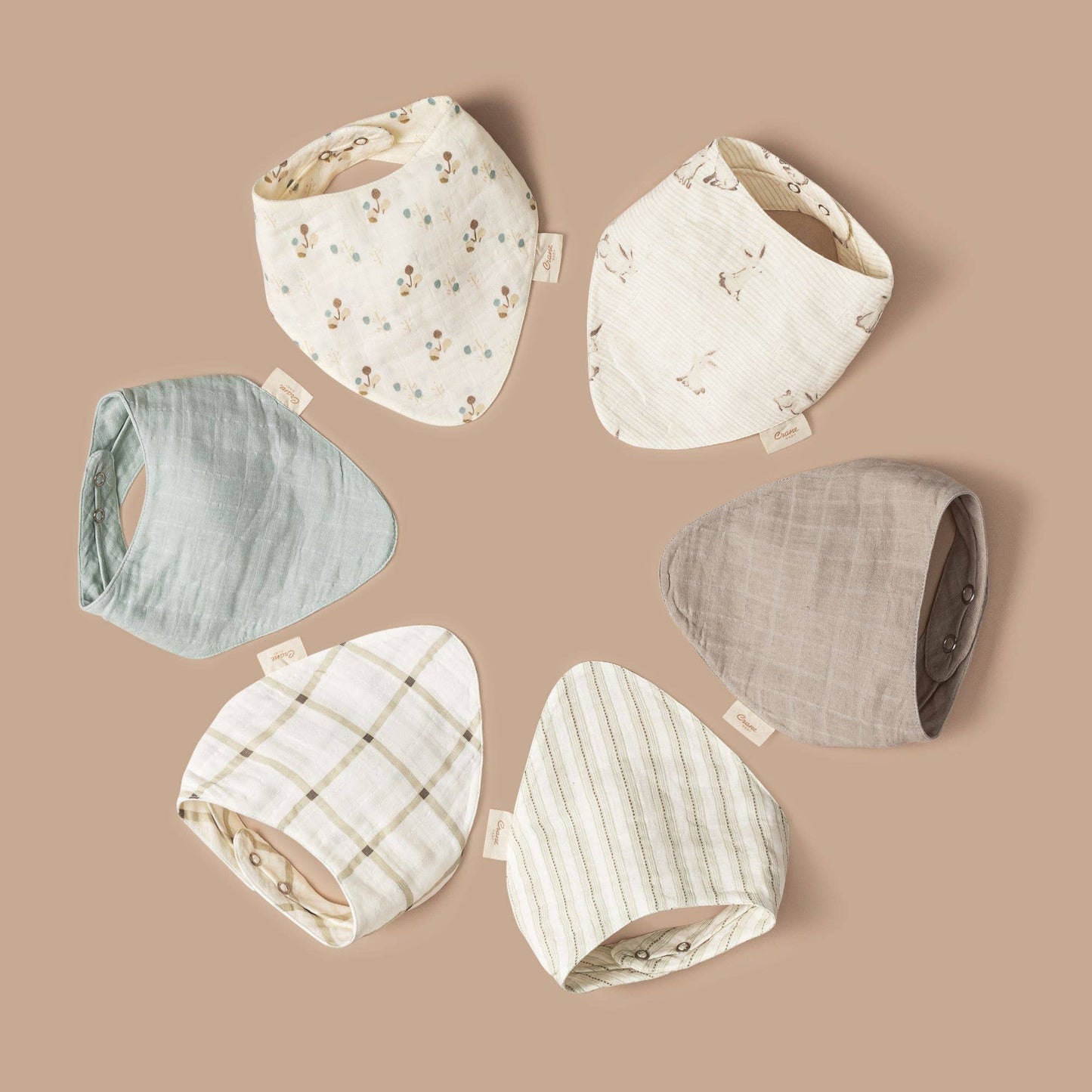 Organic Cotton 3-pc. Bunny Bib Set