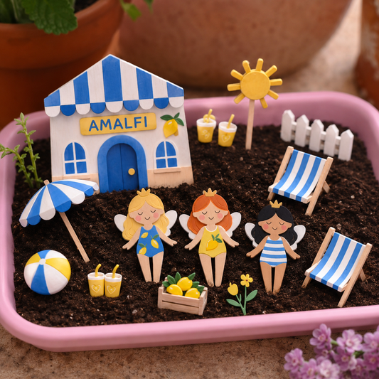 Amalfi Summer Fairy Garden Refill Kit (2pk, Fairies, Soil & seeds)