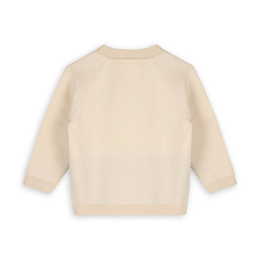 Cars Jacquard Knit Baby Raglan Sweater (Organic Cotton): Natural