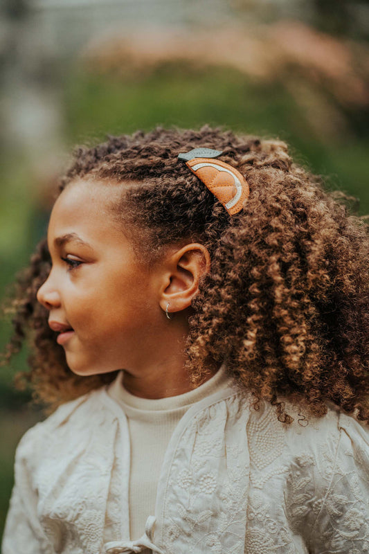 Nanoe Fruit Hairclip | Arancia | Maple Dotted Nubuck