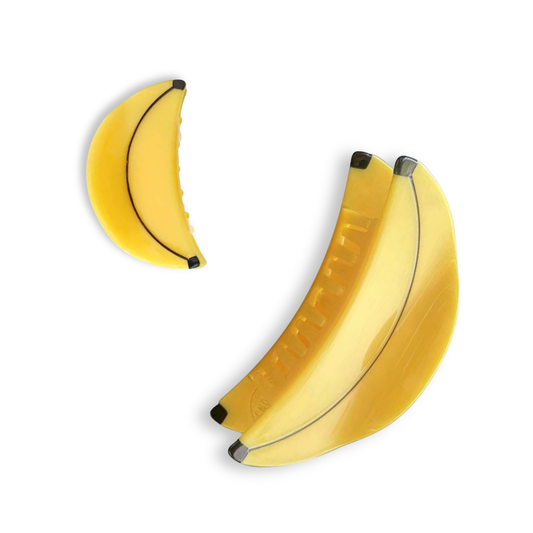Banana Mini & Me Hair Claw Clip Set