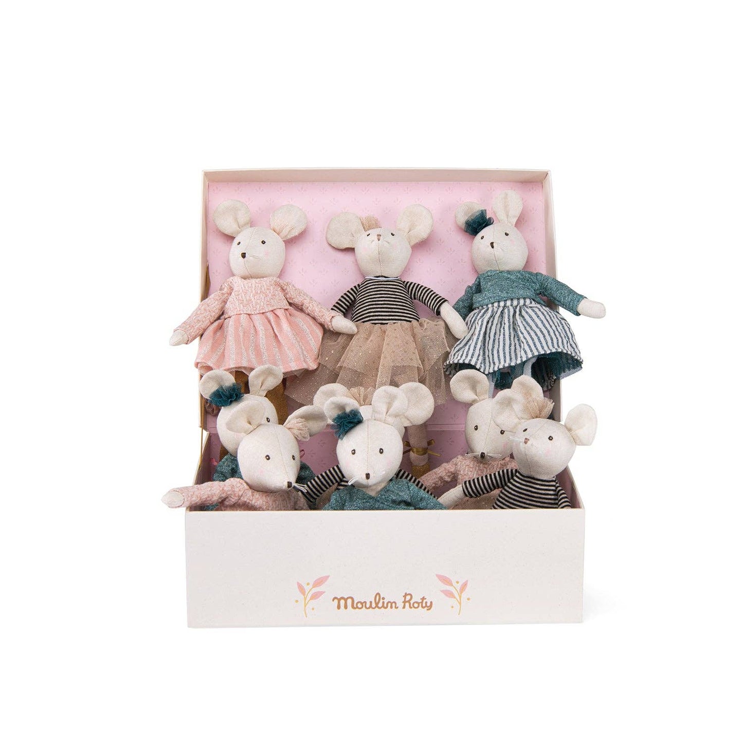 Display of 9 asstd Small Mice - The Little school of dance - Moulin Roty