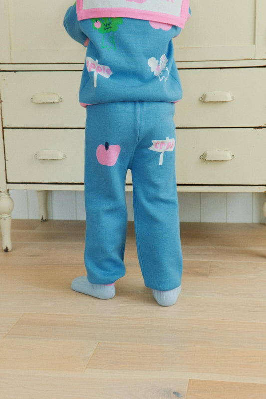 Apple Tree Jacquard Pants: 4T