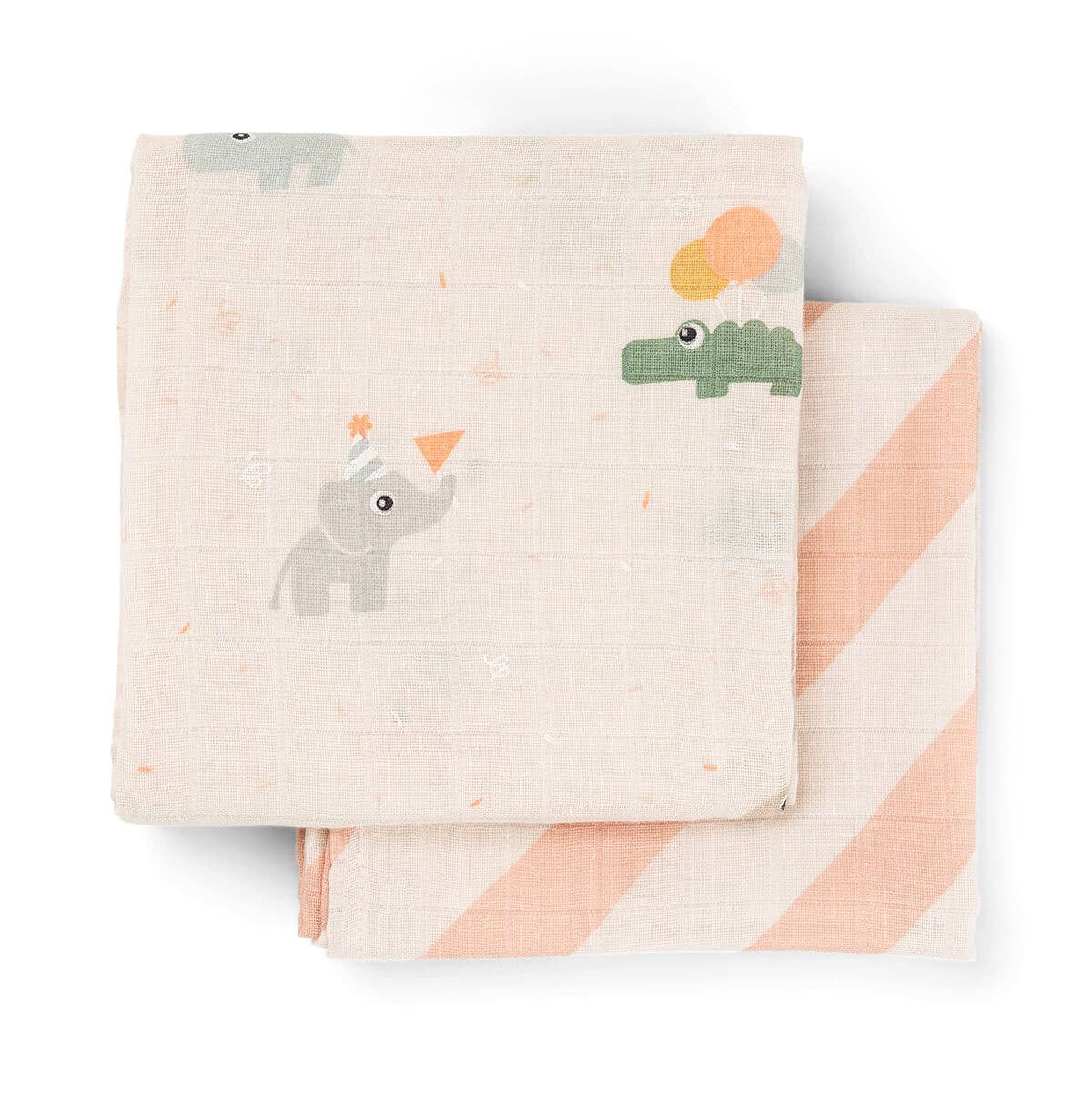 Burp cloth 2-pack Celebration Powder