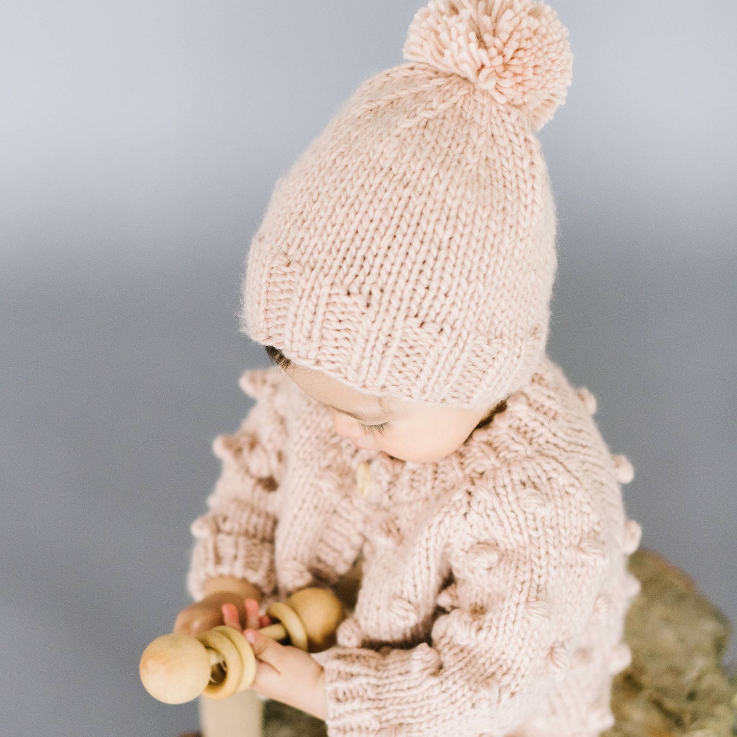Popcorn Cardigan, Blush | Baby & Kids Valentine's Sweater: 6-12 mths