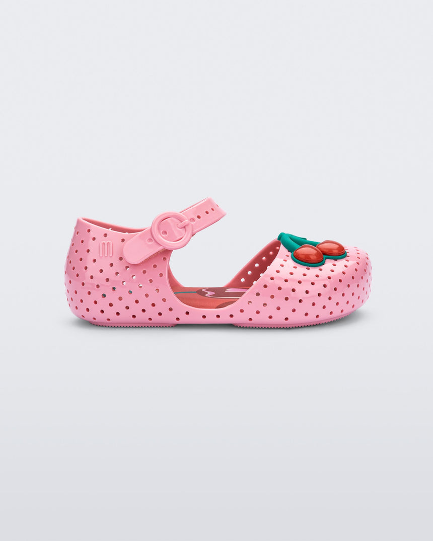 Mini Melissa Pop Baby Ballerinas: Pink/Red