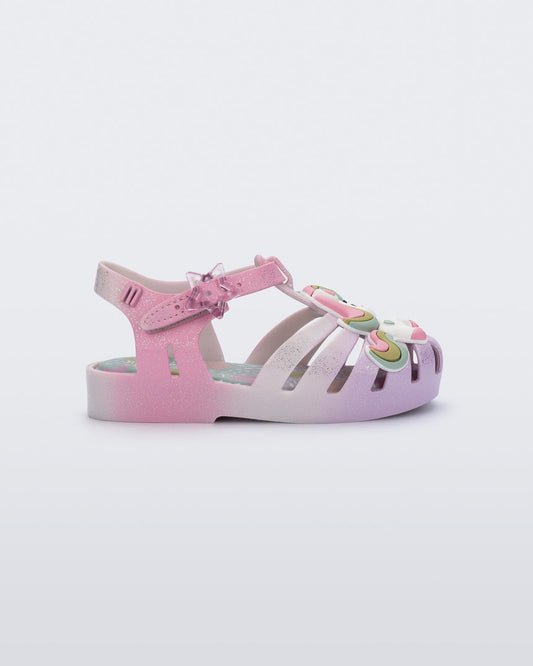 Mini Melissa Possession Unicorn Baby Sandals: Purple/Pink