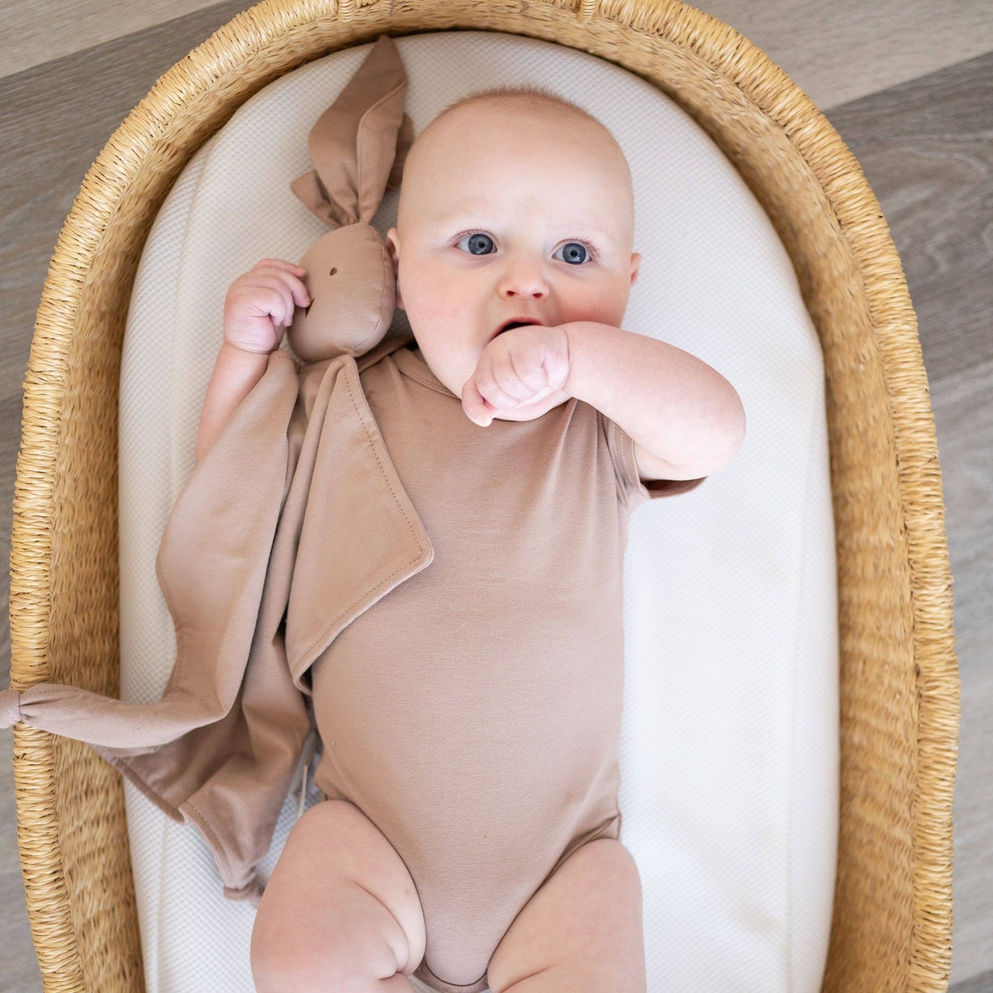 Organic Cotton Bunny Lovey – Mocha