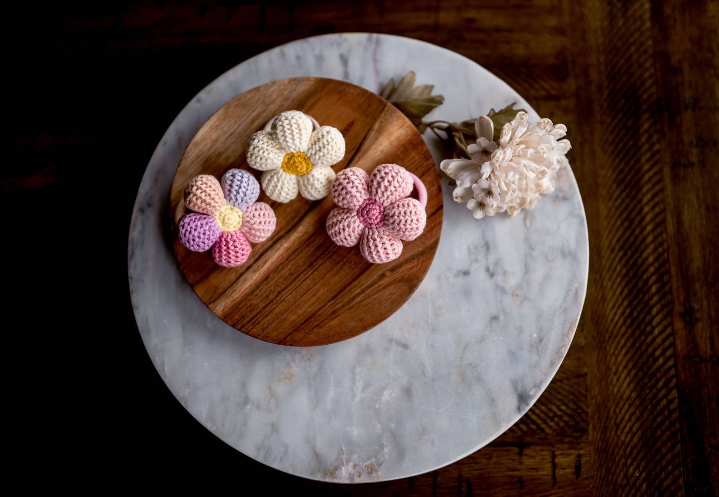 Daisy Hair Tie: Pink Hair Tie