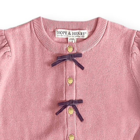Organic Button Front Sweater Dress - Baby: Rose / 18-24M