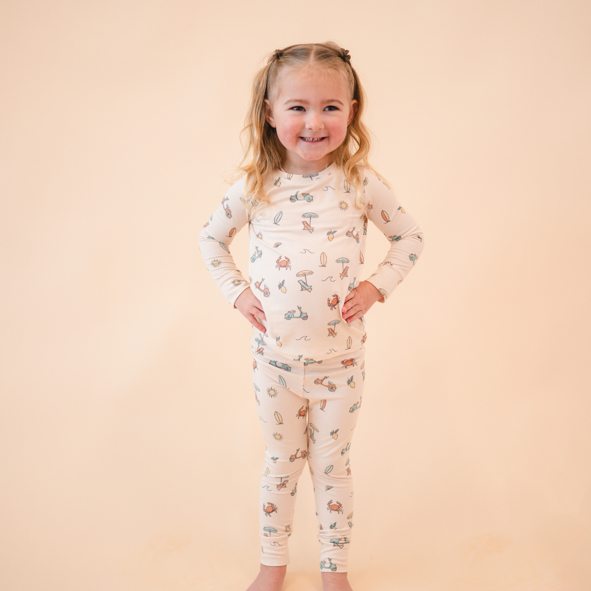 Bamboo 2-Piece Toddler Pajama Set - Summer Vibes | Unisex