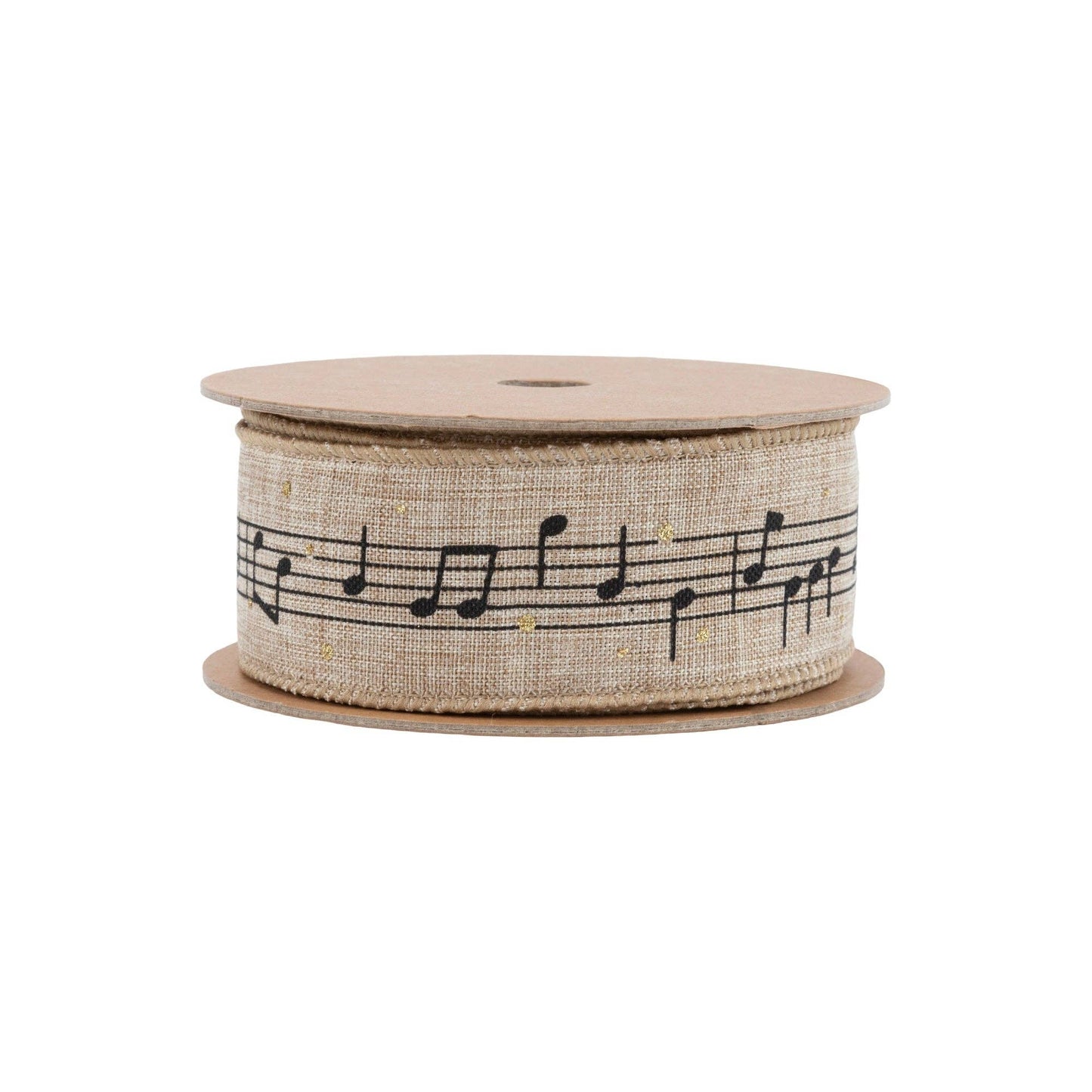Wired Ribbon with Musical Notes, 10 Yard Spool