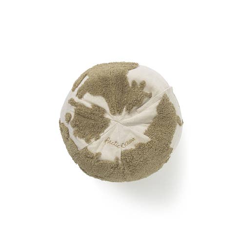 Pouf World Map Rugcycled